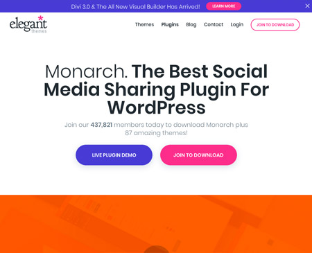 Monarch social media sharing plugin for wordpress